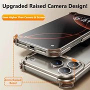 Metal Frameless Phone Case for iPhone Ultra-thin Magsafe Phone Case Air Cushion Shockproof