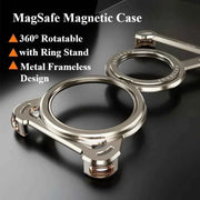 Metal Phone Case for Xiaomi 14 15 Ultra/Pro Case with 360° Rotation Ring Stand Magsafe Shockproof
