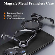 Alloy Phone Case for Huawei Pura 70/70 Pro/70 Pro+/70 Ultra with Stand Magnetic Metal Frameless Protective Cover Bumper
