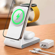 3-in-1 Magnetic Wireless Charging Station Wireless Phone Charger Stand for iPhone & for iWatch & for AirPods