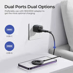 Magnetic Wireless Charger 15W Max Fast Wireless Charging Compatible with iPhone 15 14  Works with USB-A & USB-C Chargers