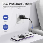 Magnetic Wireless Charger 15W Max Fast Wireless Charging Compatible with iPhone 15 14  Works with USB-A & USB-C Chargers