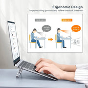 Portable Laptop Stand for MacBook  Adjustable Laptop Riser Invisible Foldable Notebook Computer Cooling Support Bracket - NeoFrame