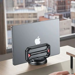 360° Rotatable Vertical Laptop Stand Holder Heat Dissipation Non-slip Silicone for MacBook iPad Tablet Gravity Holder - NeoFrame