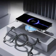 Metal Frameless Phone Case for Xiaomi 14/14Pro/14 Ultra Wireless Charging Phone Cover Shockproof Bumper Hidden Stand