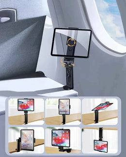 Portable Tablet Holder for Travel Handfree Tablet Mount for Desk 360°Rotation Foldable Tablet Stand for 4-10.9 in Device