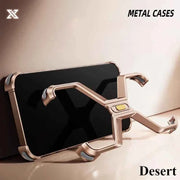 Metal Frameless Phone Case for iPhone X-Shape Aluminum Alloy Slim Shockproof Bumper Protective Cover