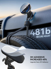 Magnetic Car Phone Holder Mount Dashboard & Air Vent Wirelees Charging Phone Holder For iPhone