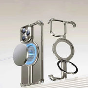 Magsafe Phone Case for iPhone Frameless Slim Phone Cover Wireless Charging Magnetic Bumper Kickstand