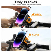 Bike Phone Holder Universal One-hand Operation Bicycle Motorcycle Phone Holder For 4.7 - 7