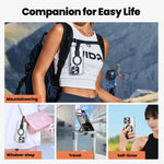 Phone Case for iPhone Dropproof Phone Cover w/ 360° Rotate Magsafe Ring Stand Bumper Silicone Lanyard