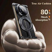 Metal Frameless for Huawei Mate XT Phone Case with 360° Rotatable Magnetic Protective Cover Aluminum Alloy Thin Stand