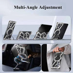For Samsung Z Fold 5/6/ W24 Metal Phone Case Bezel-less Phone Cover for Samsung Folding Screen Shell Magnetic Stand