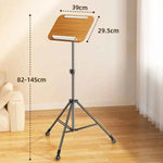 Portable Laptop Stand Tripod Floor Adjustable Height Projector Reading Tripod Stand with Tray Wheels Movable for Office