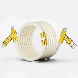 240W 4-in-1 Charging Cable 1.68m USB A/C to C/Lightning w/ Light for iPhone 17 16 15/MacBook Air/iPad/Samsung/Switch 2 - NeoFrame