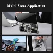 Metal Magnetic Phone Case for Xiaomi MIX Fold 4 with 360° Rotatable Stand Frameless Shockproof Protective Cover Alloy