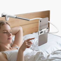 Gooseneck Tablet Stand Holder Phone Holder Stand with Adjustable Flexible Long Arm for Bed Lazy Bracket 4.7-13