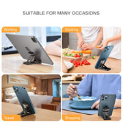 Metal Cell Phone Holder Portable Mobile Phone Holder For iPhone 15 16 Pro Max Xiaomi Tablet Adjustable Desktop Stand - NeoFrame