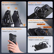 Alloy Phone Case for Huawei Pura 70/70 Pro/70 Pro+/70 Ultra with Stand Magnetic Metal Frameless Protective Cover Bumper