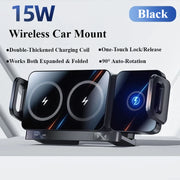 Car Wireless Charger 15W Fold Screen Phone Stand Fast Charging Car Vent Mount Phone Holder for Samsung iPhone Google - NeoFrame
