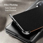 Walnut Phone Case for Huawei Mate X5 & X3 Bezel-less Phone Cover with Magnetic Kickstand Solid Wood Protective Shell