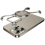 Magic Claw Phone Case for Xiaomi 15/15Pro Metal Frameless Magnetic Protective Cover with 360° Rotatable Stand Shockproof