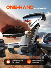 Anti-Shake Bike Phone Holder Quick Install Bicycle Motorcycle Phone Mount with Vibration Dampener for 4.7 - 7