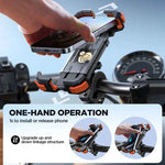 Motorcycle Phone Mount Adjustable Cell Bike Holder Bicycle Scooter Handlebar Cradle Clip Upgrade Phone Holder Mount