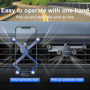 Alloy Car Phone Holder Airout Vent Holder Small Car Mount Gravity Expansion Phone Stand Car Bracket for 4.7-7.2''Device - NeoFrame