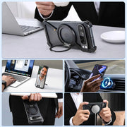 Metal Phone Case Cover For Pixel 9 9 Pro 9 Pro XL Shockproof Protective Cover Magnetic Ring