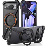 Metal Phone Case Cover For Pixel 9 9 Pro 9 Pro XL Shockproof Protective Cover Magnetic Ring