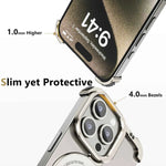 Magsafe Phone Case for iPhone Frameless Slim Phone Cover Wireless Charging Magnetic Bumper Kickstand