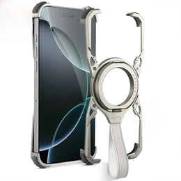 Magnetic Phone Case for iPhone Slim Phone Protective Cover Shockproof Bumper Kickstand Landyard