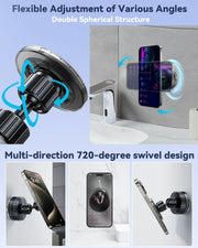 Magnetic Suction Cup Shower Phone Holder Mirror Phone Mount for Bathroom Stick On Wall Magsafe Phone Stand for iPhone - NeoFrame