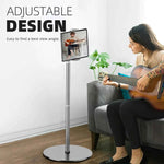 Tablet Floor Stand Height Adjustable Tablet Holder for iPad/for iPad Pro/for iPhone/for Samsung/for 4.7-12.9'' Devices