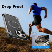 Magnetic Leather Phone Case for iPhone with 360° Rotatable Ring Stand Premium Luxury Dropproof Slim Cover