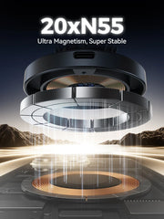 Magnetic Car Phone Holder Mount Dashboard & Air Vent Wirelees Charging Phone Holder For iPhone