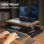 Portable Solid Wood Macbook Stand Laptop Booster Holder for Desk Vertical Height Adjustable Notebook Projector Bracket - NeoFrame
