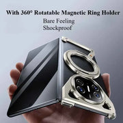 Z Shape for Huawei MateX5 X3 Phone Case Metal Bezel-less Protective Case Shell Magnetic Kickstand Wireless Charging