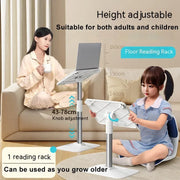 Floor Reading Stand 43-78cm Height Adjustable Tablet Stand Book Shelf Liftable Reading Table Foldable Pad Laptop Holder - NeoFrame