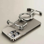 Magsafe Phone Case for iPhone Frameless Slim Phone Cover Wireless Charging Magnetic Bumper Kickstand