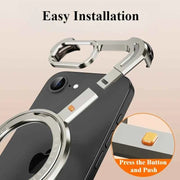 Metal Frameless Magnetic Phone Case for iPhone with 360°Rotate Stand Shockproof Protective Cover