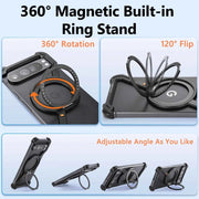 Metal Phone Case Cover For Pixel 9 9 Pro 9 Pro XL Shockproof Protective Cover Magnetic Ring