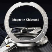 For Samsung Z Fold 5/6/ W24 Metal Phone Case Bezel-less Phone Cover for Samsung Folding Screen Shell Magnetic Stand