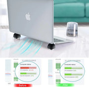 Portable Laptop Cooling Pad Ergonomic Laptop Stand Small Invisible Cooler Ball Magnetic Foot Heat for MacBook Pro/Air - NeoFrame