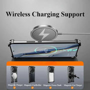 Aluminum Alloy Phone Case for Honor Magic 6/6 Pro with Stand Thin Magnetic Metal Frameless Protective Cover Shock Proof