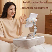 Pillow Stand with Storage Space 360° Rotatable Clip Stand Holder for 4.7-13
