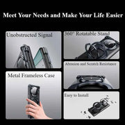 For Huawei Mate X2/X3/X5/X6 Phone Case with 360°Rotate Ring Stand Magsafe Metal Frameless Case Bumper Protective Cover
