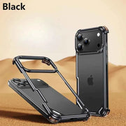 Metal Frameless Phone Case for iPhone Ultra-thin Magsafe Phone Case Air Cushion Shockproof