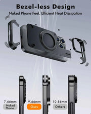 Magsafe Leather iPhone Case for iPhone Phone Case Magnetic Bumper Wireless Charging Phone Cover Stand